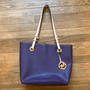 Purple Michael Kors Tote Bag